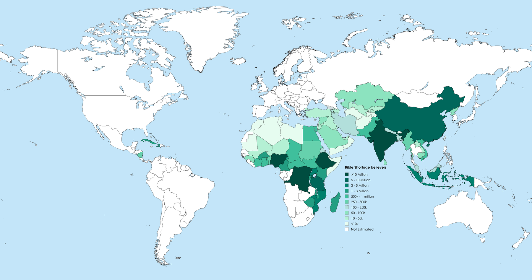 Bible Shortage - All Believer Populations