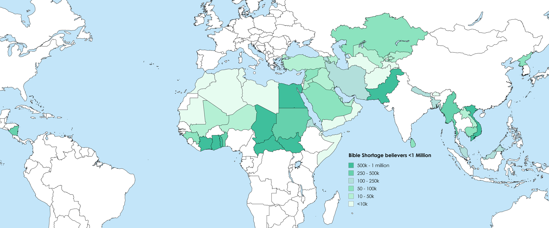 Bible Shortage - Under 1 Million (Focus Region)