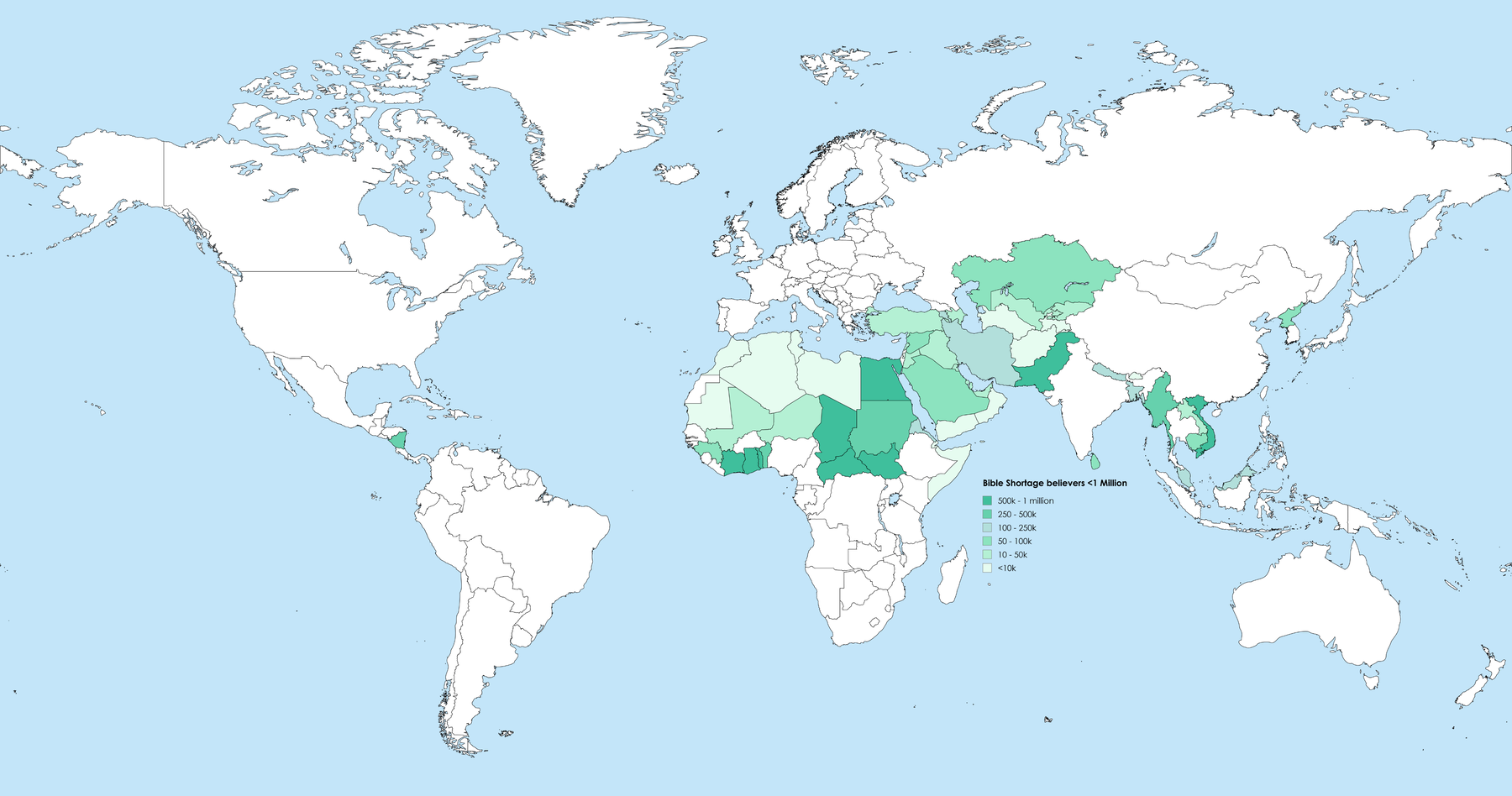Bible Shortage - Under 1 Million Believers